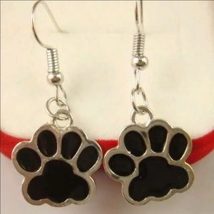 New Puppy Kitty Paws Silver Earrings 925